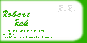 robert rak business card