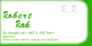 robert rak business card